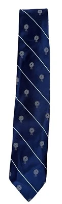 Corbata Givenchy Paris Mezcla Seda Azul Marino y Plata Ancho Clásico 56"X3" Foto 1 de 4