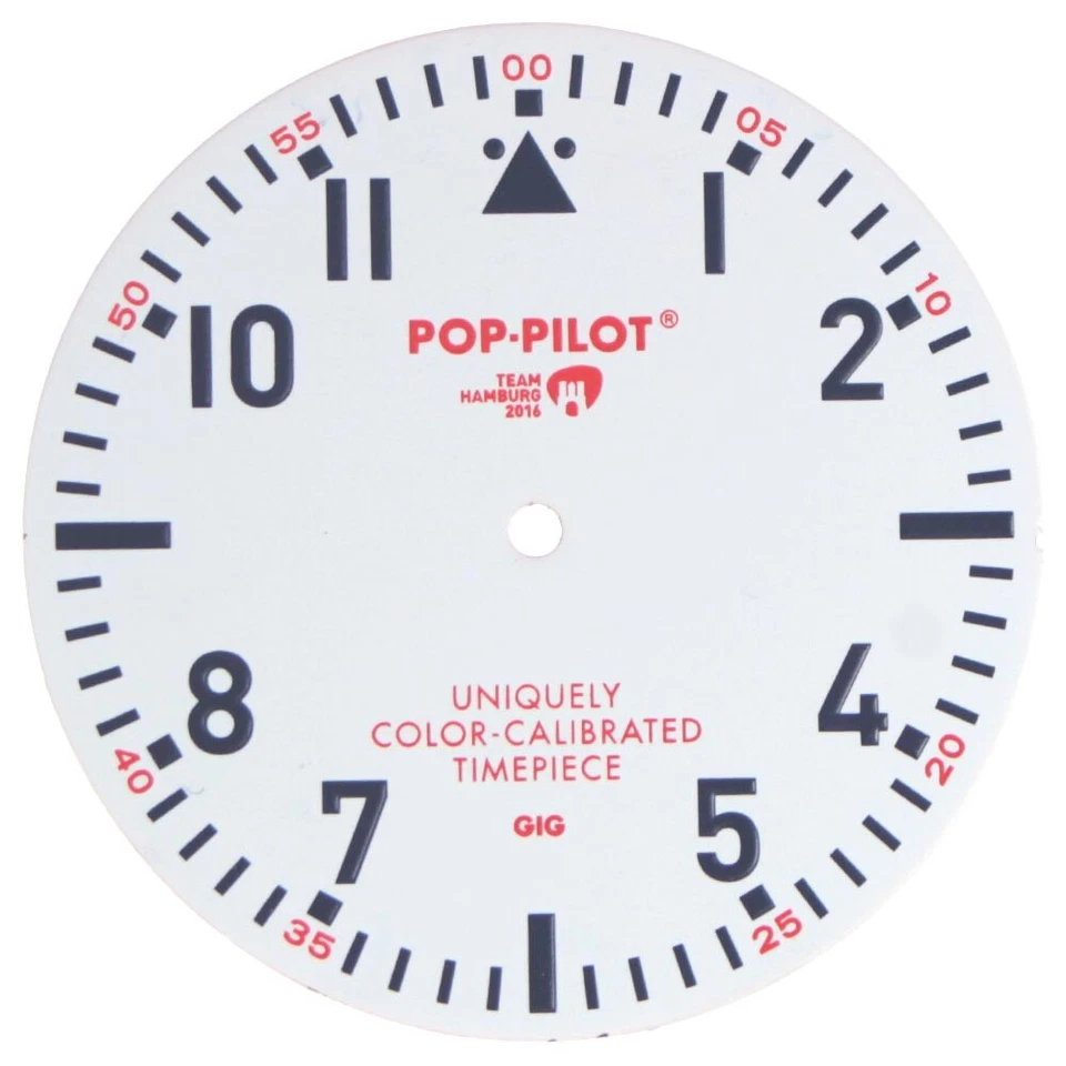 Dial for Miyota 2035 - POP-PILOT "Team-Hamburg", white, 35.1 mm - Image 1 of 1