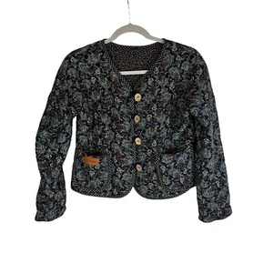Chaqueta reversible ligera acolchada con botones azul marino cachemira para mujer - Imagen 1 de 20