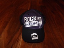 NWT COLORADO ROCKIES MLB Purple Black Adjustable Baseball Hat Cap One Size