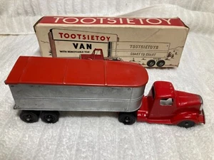 Tootsietoy Van Tractor Trailer Mack Semi Coast To Coast NOS With Original Box! - Picture 1 of 5