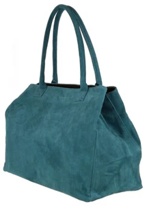 Expandable Italian Genuine Suede Leather Shoulder Bag Vera Pelle Fashion Womens - Picture 1 of 133
