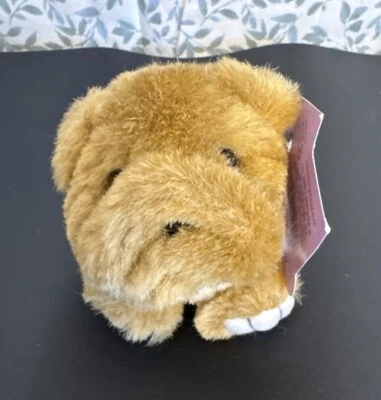 Vintage Swibco Puffkins 6654 BOSLEY Bulldog Keychain with Tag Brown Plush Toy - Image 1 of 4