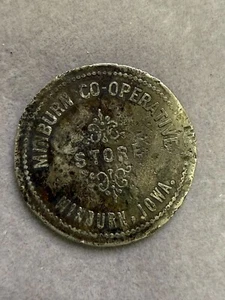 Vintage Minburn Co-Operative Store gut für 25 Cent historische Handelsmedaille 4808 - Bild 1 von 2