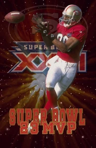 San Francisco 49ers Lithograph print of Jerry Rice Super Bowl 23 MVP 17 x 11 - Picture 1 of 1