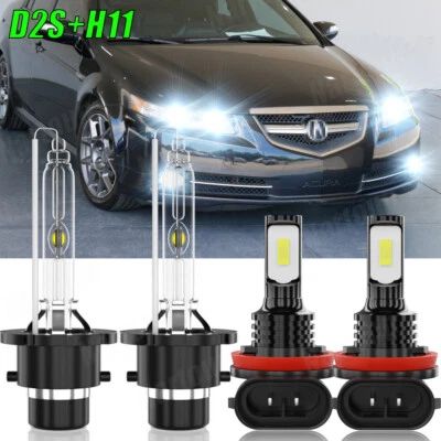 Kit de lâmpadas de neblina LED feixe alto/baixo para Acura TL 2007-2008 HID - Imagem 1 de 4
