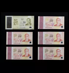 2015 Singapore 6 Pieces Set of 50 Anniversary "Commemorative" Polymer Banknotes - Picture 1 of 2