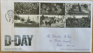 GB FDC ROYAL MAIL 2019 D-DAY SET SOUTHWICK HANDSTAMP - Picture 1 of 1