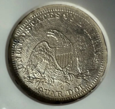 SS NEW YORK 1842 O SHIPWRECK EFFECT  SEATED LIBERTY QUARTER TREASURE COIN - Image 1 of 4