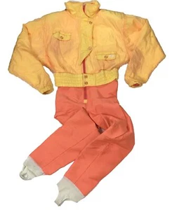Vintage NILS Skianzug Damen Einteiler Schneeanzug Apres Snow Bib irisierend Gr. 8 - Bild 1 von 16