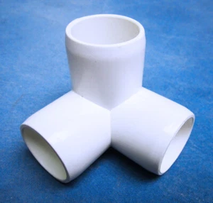 3way 3/4 inch PVC Side Elbow Tee Fitting, Furniture Grade - Lot of 20 - Picture 1 of 1