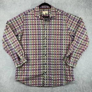 The Territory Ahead Mens XLT Colorful Button down Shirt Checkered Oxford - Picture 1 of 12