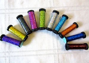 10 Kreinik Metallics Blending Filament Holographic Thread mixed lot - Picture 1 of 10