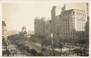 Postal con foto de RIO DE JANEIRO Ave Rio Branco BRASIL temprana - Imagen 1 de 1