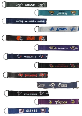 New NFL officially licensed pick your team wrist strap durable lanyard key chain Cover