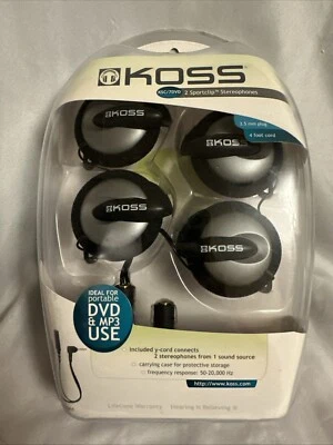 Koss KSC/7DVD 2 Sport clip Stereophones Connects 2 To One Source ~ New - Image 1 of 4