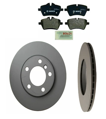 Rotor de disco de freno delantero Zimmermann 2 + pastilla Bosch para Mini Cooper 2011 + arriba ver montaje Foto 1 de 4