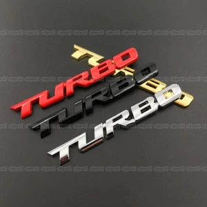 1x 3D TURBO Logo Car Styling Sticker Metal Emblem Badge Decal Decor Accessories - Picture 1 of 11
