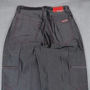 Baggy Jeans Herren 36 Y2K glänzend Metallic Grunge Skater irisierend weite Beinöffnung - Bild 1 von 14