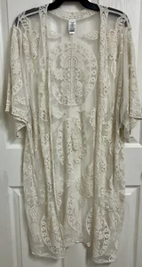 Time & Tru Women’s 2XL 3XL Swim Suit Cover Beach Lace Wrap Layering Piece - Picture 1 of 4