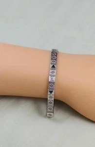 Gold Filigree Sapphire and Diamond Bracelet ** 3-1623 - Picture 1 of 9