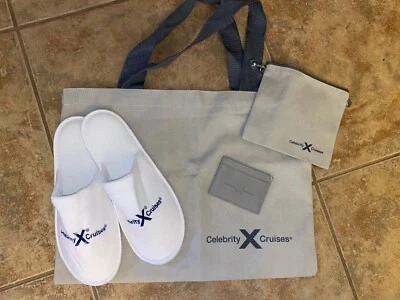 Celebrity круизы корабль холст сумка с короткими ручками с молнией зажим мешок + бумажник + тапочки - Изображение 1 из 4