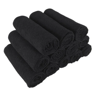 Salon Towel 12 Packs Bleach Safe 16" x 28" Color Options Cotton Absorbent Soft  - Image 1 of 4