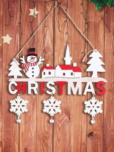 Festive Wooden Christmas Ornament - Hanging Pendant for Xmas Tree - Picture 1 of 3