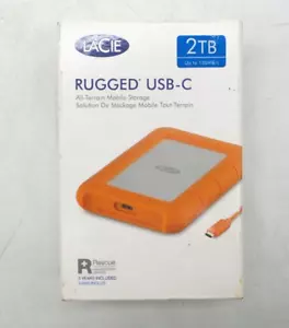 LaCie Rugged USB-C 2TB Portable Hard Drive (LRD0TU6) - New In Open Box - Picture 1 of 6