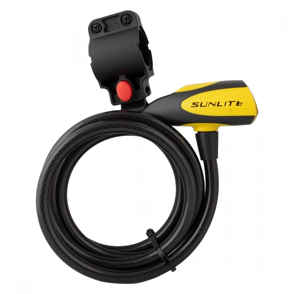 SUNLITE Defender D1 Key Lock 10mm Black/Yellow Key Includes Bracket Bike Lock - Image 1 of 1