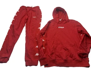Kappa Track Suit Red Men’s Large Embroidered Logo Matching Jacket Pants Set - Picture 1 of 13