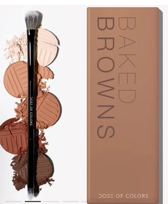 Dose Of Color Baked Browns Eyeshadow Palette with brush brand new Tans And Brown - Image 1 of 4