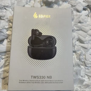 Edifier TWS330 NB Noise Canceling Earphones IP54 Waterproof Black *NEW SEALED* - Picture 1 of 13