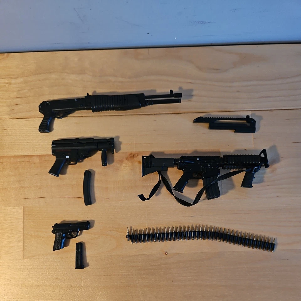 1/6 比例玩具配件适用于 12 英寸特种部队玩偶金属武器套装 — 第 1/4 张图片
