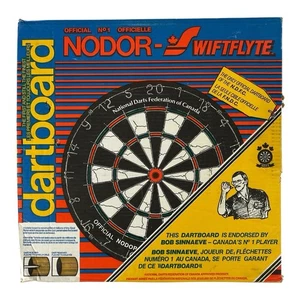 Vintage Official No 1 NODOR WIFTLYTE Dartboard National Darts Federation Canada - Bild 1 von 5