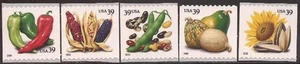 US Stamp - 2006 39c Crops of the Americas - Set of 5 Coil Stamps - Scott #4003-7 - Picture 1 of 1