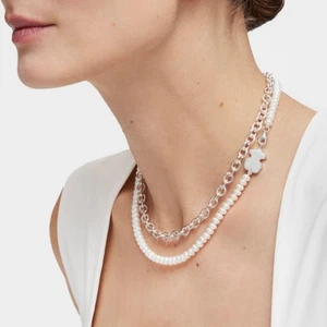 TOUS Necklace Bear Pearl color Fashion Luxury Accessories elegant E119 - Picture 1 of 9