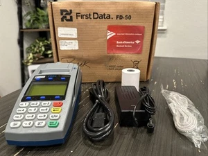 First Data FD50 Credit Card Reader Processing Terminal - Picture 1 of 6