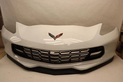 2014-2019 CHEVY CORVETTE C7 STINGRAY FRONT BUMPER ASSEMBLY OEM WHITE G8G - Image 1 of 4