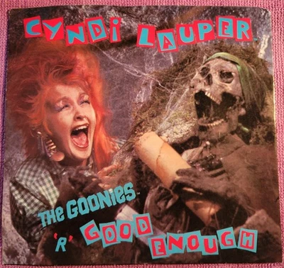 Cyndi Lauper "The Goonies 'R' Good Enough For Me / What A Thrill" strong VG+/VG+ Foto 1 de 4