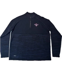 MLB World Series 2019 1/4 Zip Fleece Jacket Nationals Champions Navy Blue Sz XL - Picture 1 of 11