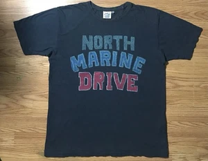 Japan Blue / 45R NorthMarineDrive Logo Loopwheel T-Shirt Mens Sz 4 L Navy Blue - Picture 1 of 10