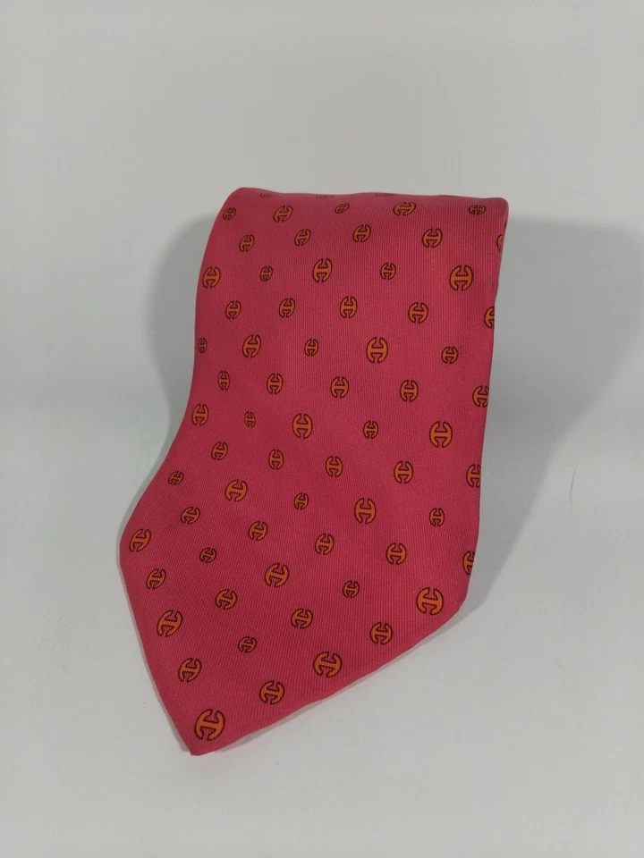 HERMÈS PARIS 5361 OA cravatta tie 100% seta   necktie A958 - Imagen 1 de 4