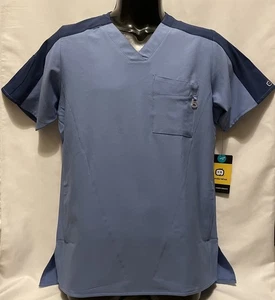 Wonder Wink Men’s Color Block Medical Scrub Top Size XS - Picture 1 of 4