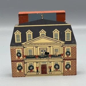 1990 Cats Meow Colonial VA Weihnachten Shirley Plantage Faline Regal Sitter Holz - Bild 1 von 9