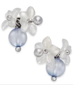 $48 Kate Spade silver  tone  full floret  stud   earrings  #704 - Picture 1 of 6