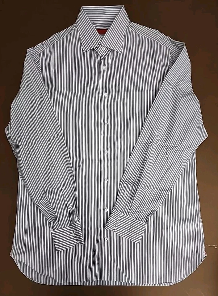 Isaia Napoli. Men Dress Shirt. Made In Italy Size 18 - Image 1 of 4