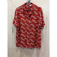Kelloggs Halloween Red White Hawaiian Short Sleeve Shirt XL  H&M
