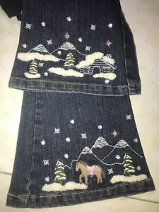 Jeans cavallo lusso Gymboree park city 3t 3 vintage nuovi con etichette pantaloni pony foderati vacanze - Foto 1 di 6