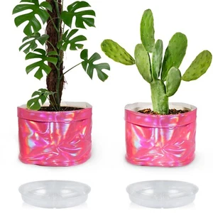 2 Pcs Planter Basket with Saucer - Indoor Plant - Planter Pot Cover - Home Decor - Picture 1 of 48